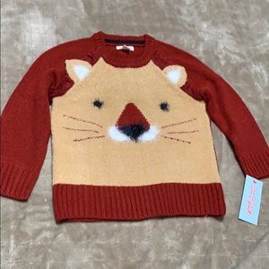 Cat & Jack toddler boys knit lion face sweater